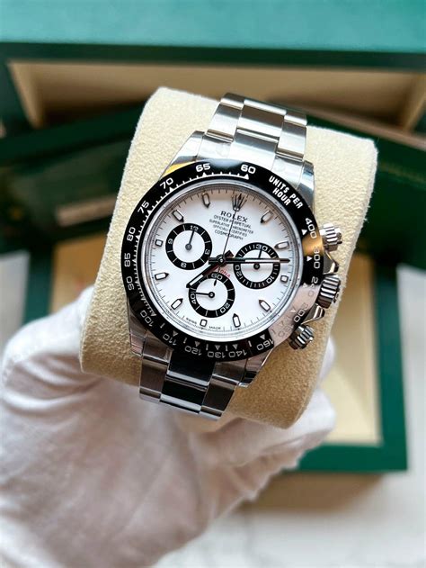 rolex daytona panda white dial|Rolex daytona price chart.